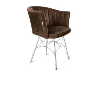 Обеденный стул SHT-ST42-1 / SHT-S107 (кофейный трюфель/хром лак) в Вологде