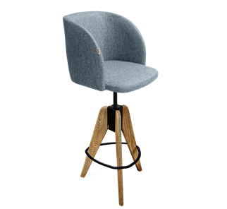 Полубарный стул SHT-ST33 / SHT-S92 (синий лед/браш.коричневый/черный муар) в Вологде