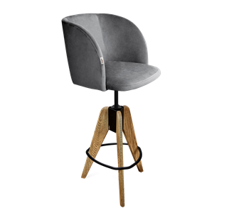 Полубарный стул SHT-ST33 / SHT-S92 (угольно-серый/браш.коричневый/черный муар) в Вологде