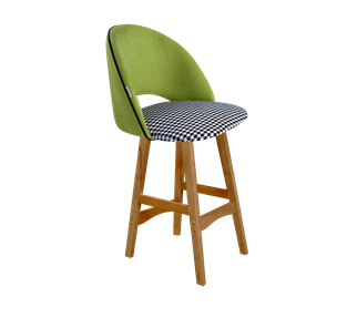 Полубарный стул SHT-ST34-3 / SHT-S65-1 (оливковый/гусиная лапка/светлый орех) в Вологде