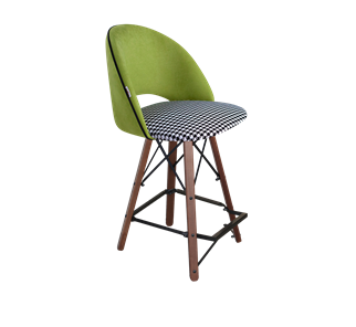 Полубарный стул SHT-ST34-3 / SHT-S80-1 (оливковый/гусиная лапка/темный орех/черный) в Вологде