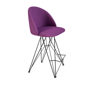 Полубарный стул SHT-ST35 / SHT-S66-1 (ягодное варенье/черный муар) в Вологде