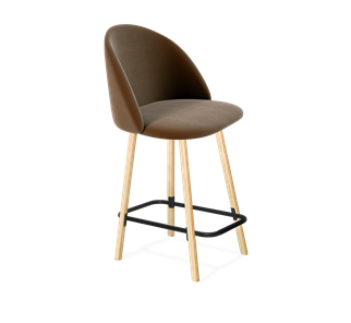 Полубарный стул SHT-ST35 / SHT-S94-1 (кофейный ликер/прозрачный лак/черный муар) в Вологде