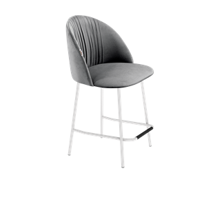 Полубарный стул SHT-ST35-1 / SHT-S29P-1 (угольно-серый/белый муар) в Вологде