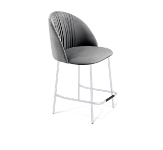 Полубарный стул SHT-ST35-1 / SHT-S29P-1 (угольно-серый/хром лак) в Вологде
