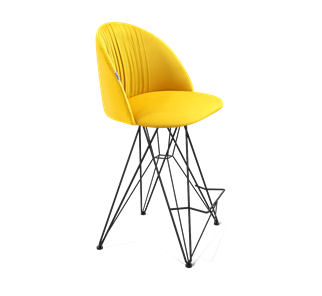 Полубарный стул SHT-ST35-1 / SHT-S66-1 (имперский жёлтый/черный муар) в Вологде