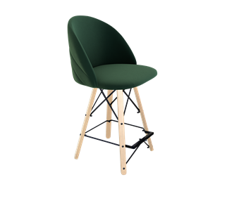 Полубарный стул SHT-ST35-2 / SHT-S80-1 (лиственно-зеленый/прозрачный лак/черный) в Вологде