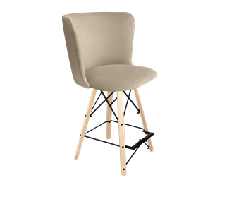 Полубарный стул SHT-ST36 / SHT-S80-1 (ванильный крем/прозрачный лак/черный) в Вологде