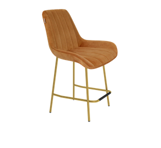 Полубарный стул SHT-ST37 / SHT-S29P-1 (горчичный/золото) в Вологде