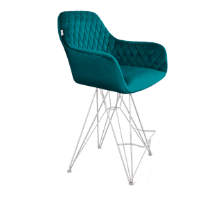 Полубарный стул SHT-ST38 / SHT-S66-1 (альпийский бирюзовый/хром лак) в Вологде