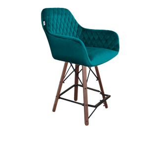 Полубарный стул SHT-ST38 / SHT-S80-1 (альпийский бирюзовый/темный орех/черный) в Вологде