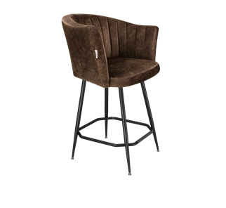 Полубарный стул SHT-ST42-1 / SHT-S148-1 (кофейный трюфель/черный муар) в Вологде
