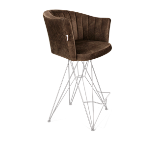 Полубарный стул SHT-ST42-1 / SHT-S66-1 (кофейный трюфель/хром лак) в Вологде