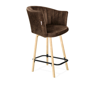 Полубарный стул SHT-ST42-1 / SHT-S94-1 (кофейный трюфель/прозрачный лак/черный муар) в Вологде