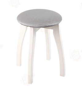 Обеденный стул Луго, бенгал металлик, каркас массив белый в Вологде