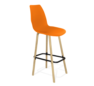 Обеденный стул SHT-ST29/S94 (оранжевый ral2003/прозрачный лак/черный муар) в Вологде