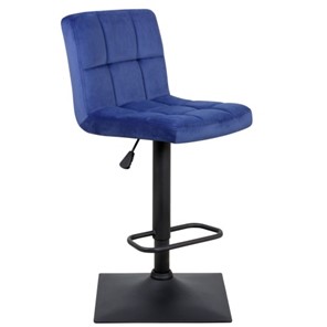 Барный стул Курт с мягкой спинкой WX-2320 велюр синий в Вологде