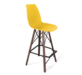 Барный стул SHT-ST29/S80 (желтый ral 1021/темный орех/черный) в Вологде