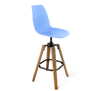 Обеденный стул SHT-ST29/S93 (голубой pan 278/брашированный коричневый/черный муар) в Вологде