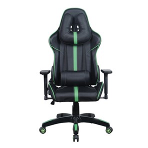 Кресло офисное Brabix GT Carbon GM-120 (две подушки, экокожа, черное/зеленое) 531929 в Вологде