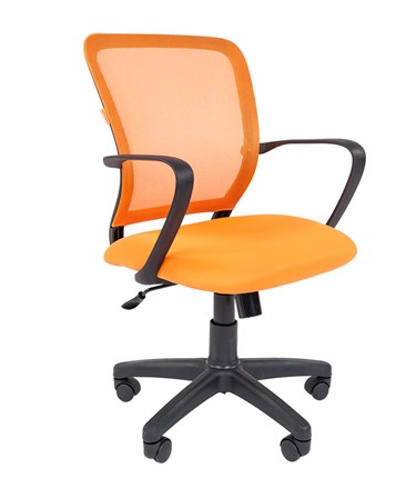 Офисное кресло CHAIRMAN 698 black TW, ткань, цвет оранжевый в Вологде - изображение