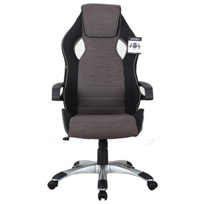 Кресло компьютерное Brabix Techno GM-002 (ткань, черное/серое, вставки белые) в Вологде