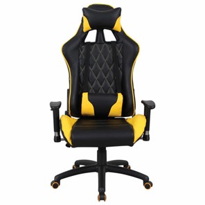 Кресло Brabix GT Master GM-110 (две подушки, экокожа, черное/желтое) в Вологде
