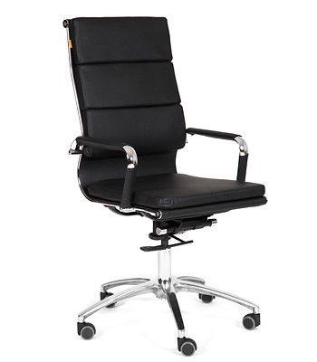 Кресло компьютерное CHAIRMAN 750 экокожа черная в Вологде - изображение