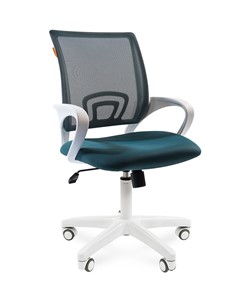 Компьютерное кресло CHAIRMAN 696 white, ткань, цвет зеленый в Вологде