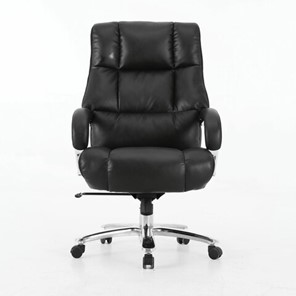 Кресло компьютерное Brabix Premium Bomer HD-007 (рециклированная кожа, хром, черное) в Вологде