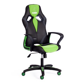 Кресло компьютерное RUNNER кож/зам/ткань, черный/зеленый, арт.11736 в Вологде