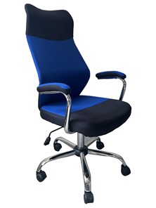 Кресло офисное C168 черный/синий в Вологде
