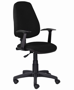 Кресло в офис Brabix Comfort MG-321, регулируемая эргономичная спинка, ткань, черное в Вологде