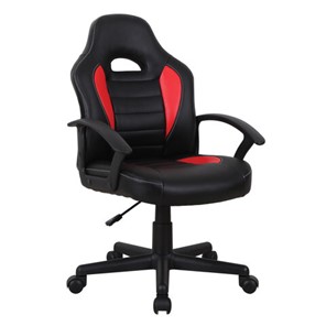 Кресло офисное BRABIX "Spark GM-201", экокожа, черное/красное, 532503 в Вологде