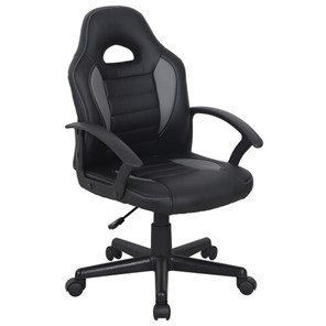 Кресло офисное BRABIX "Spark GM-201", экокожа, черное/серое, 532504 в Вологде