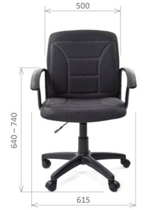 Кресло компьютерное CHAIRMAN 627 ткань, цвет черный в Вологде - предосмотр 2