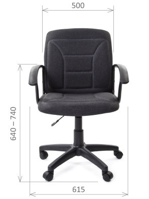 Кресло компьютерное CHAIRMAN 627 ткань, цвет черный в Вологде - изображение 2