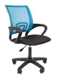 Кресло офисное CHAIRMAN 696 black LT, голубое в Вологде