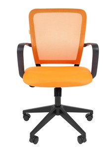 Офисное кресло CHAIRMAN 698 black TW, ткань, цвет оранжевый в Вологде - предосмотр 1