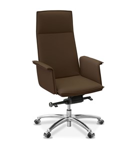 Офисное кресло Лео, экокожа премиум / коричневая CN1116 в Вологде