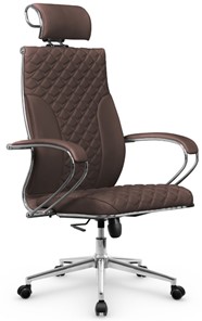 Кресло офисное Metta L 2c 44C/K116 Infinity Easy Clean топган OMS, нижняя часть 17853 темно-коричневый в Вологде