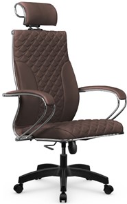 Кресло офисное Metta L 2c 44C/K116 Infinity Easy Clean топган OMS, нижняя часть 17859 темно-коричневый в Вологде