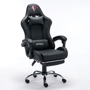 Офисное кресло RABIX "Dexter GM-135", подножка, две подушки, экокожа, черное, 532800 в Вологде