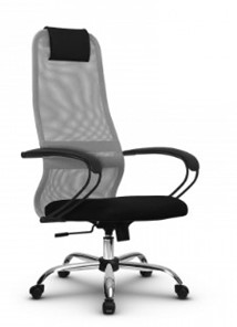 Офисное кресло SU-BK130-8 CH серый/черный в Вологде