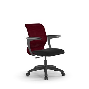 Кресло офисное SU-M-4/подл.160/осн.005 бордовый/черный в Вологде