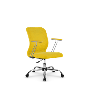 Кресло компьютерное SU-Mr-4/подл.078/осн.006 желтый в Вологде
