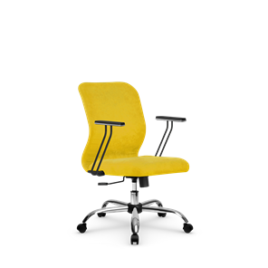 Кресло компьютерное SU-Mr-4/подл.110/осн.003 желтый в Вологде
