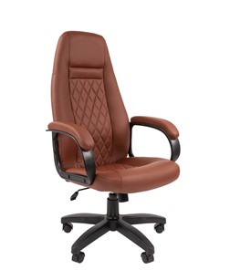 Кресло компьютерное CHAIRMAN 950LT Экокожа коричневая в Вологде