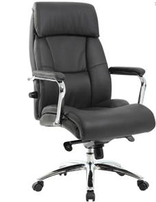 Кресло из натуральной кожи BRABIX PREMIUM "Phaeton EX-502", хром, черное, 530882 в Вологде
