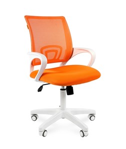 Кресло офисное CHAIRMAN 696 white, ткань, цвет оранжевый в Вологде